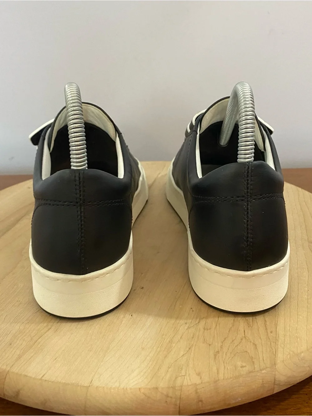 The Row Dean Sneaker Low Top Strap Black Leather White Women’s EU 38 US 8 Casual - Picture 3 of 16
